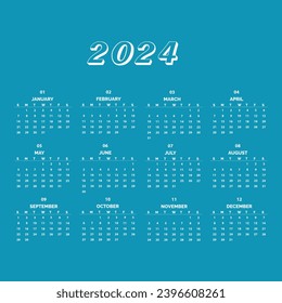 2024 calendar collection new style abstract