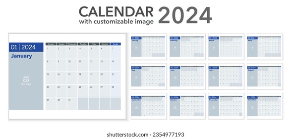 2024 calendar with customizable image