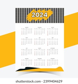 2024 calendar design for your own business and company 