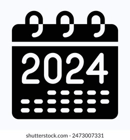 2024 Kalender Symbol Vektorgrafik. Kalendersymbol. 