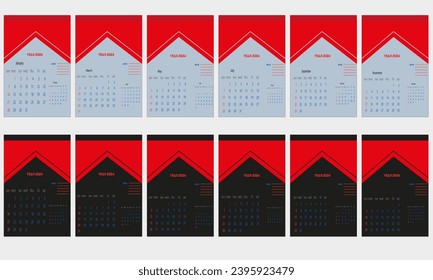 2024 calendar new calender design in all month