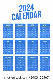 2024 calendar template design idea