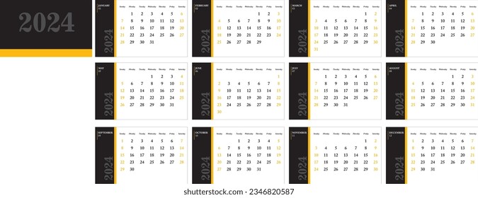 2024 Calendar Vector Design International