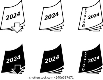 Katalogsymbol 2024, Vektorgrafik	