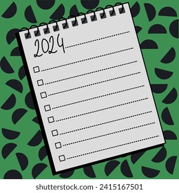 2024 checklist to do which can be filled in with your own list. 