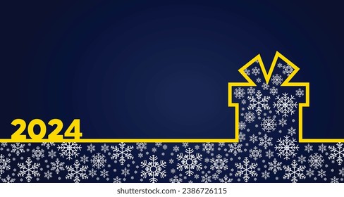 Weihnachtsgeschenk-Box Vektor 2024