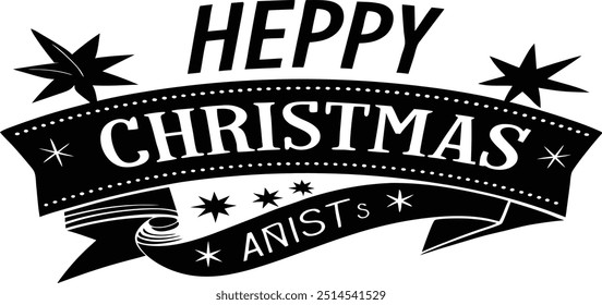 2024. Christmas Greeting Cards. Merry Christmas lettering, vector illustration. Holiday postcard. Modern graphic banner and poster template easy editable for Your deign.