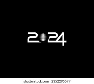 2024 Design Illustration, flat, simple, memorable and eye catching, can use for Calendar Design, Website, News, Content, Infographic or Graphic Design Element. Vector Illustration