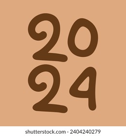 Designvektor 2024. Handgezeichnet. Abstrakt. EPS10.