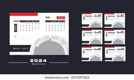 2024 desk calendar design template