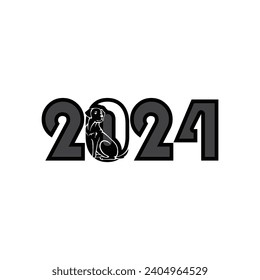 Ilustración vectorial del amante de los perros 2024