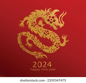 2024 dragon vector. happy new year dragon vector