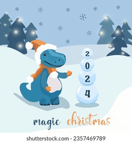 2024 dragon year symbol, card, invitation