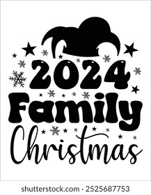2024 Family Christmas Retro Christmas t shirt design
