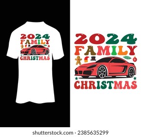 2024 Family christmas vector tshirt design for sale 