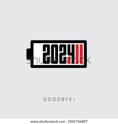 2024 The Final Charge! A witty take on New Year's resolutions. This minimalist design captures bidding farewell to the old and embracing the new. Perfect for social media, cards and year-end campaigns