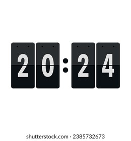 Flipboard-Countdown 2024, gutes neues Jahr