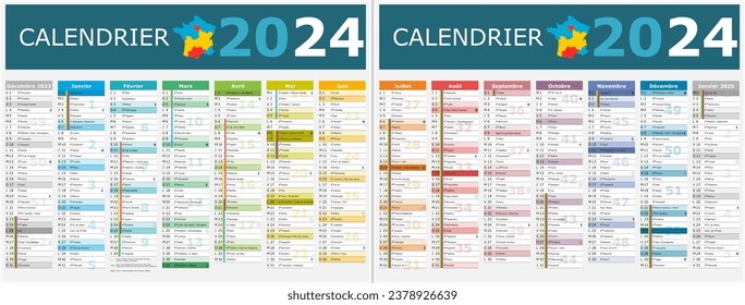 2024 french calendar with saints, french holidays 