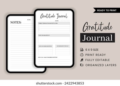 2024 Gratitude Journal kdp interior design