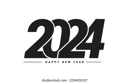 2024 - Happy New Year Background Design. Vektorgrafik.