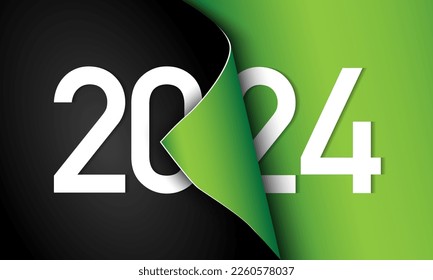 2024 Happy New Year Background Design. Greeting Card, Banner, Poster. Vector Illustration.