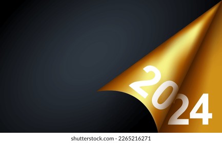 2024 Happy New Year Background Design. Greeting Card, Banner, Poster. Vector Illustration.