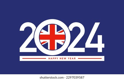 2024 Happy New Year Background Design. Greeting Card, Banner, Poster. Vector Illustration.