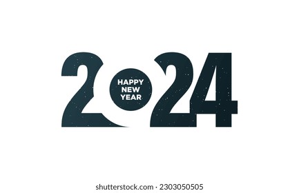 2024 Happy New Year Background Design. 2024 Number. Vector Illustration.