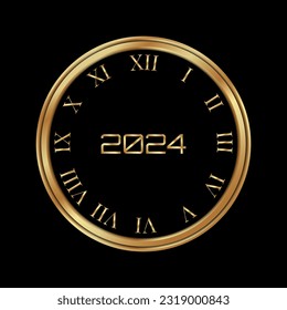 2024 Happy New Year Background Design. Vector Illustration.