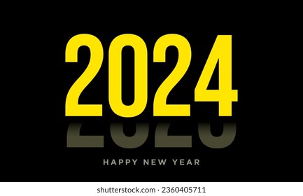 2024 Happy New Year Background Design. Greeting Card, Banner, Poster. Vector Illustration.
