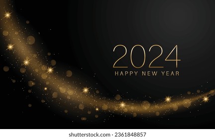 2024 Happy New Year Background Design. Greeting Card, Banner, Poster. Vector Illustration.