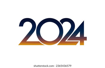 2024 Happy New Year Background Design. Greeting Card, Banner, Poster. Vector Illustration.