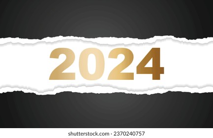 2024 Happy New Year Background Design. Greeting Card, Banner, Poster. Vector Illustration.