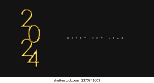 2024 Happy New Year Background Design. Greeting Card, Banner, Poster.
