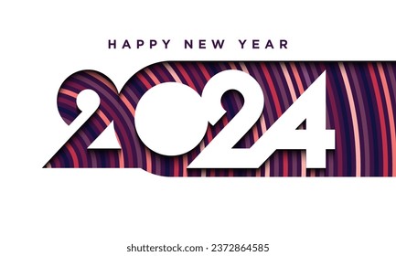 2024 Happy New Year Background Design. Banner, Poster, Greeting Card. Vector Illustration.