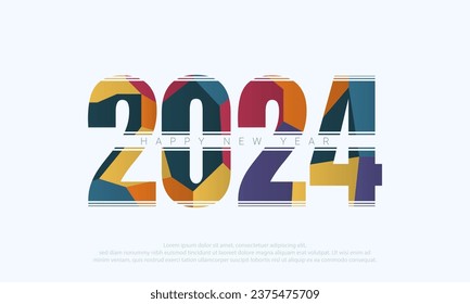 2024 Happy New Year Background Design. Banner, Poster, Greeting Card. Vector Illustration.