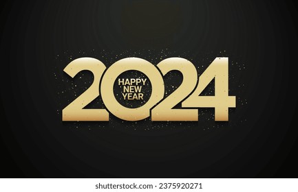 2024 Happy New Year Background Design. Banner, Poster, Greeting Card. Vector Illustration.