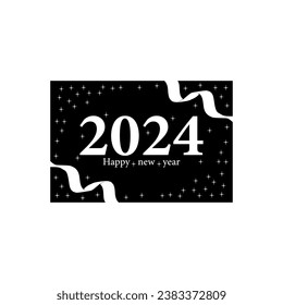 2024 Happy New Year Background Design. Greeting Card, Banner, Poster. Vector Illustration.