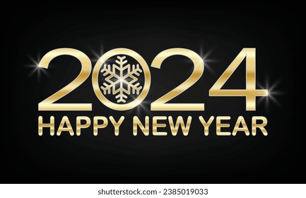 2024 Happy New Year Background Design Vector Illustration. Greeting Card, Banner, Poster