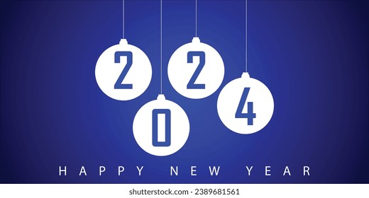 2024 Happy New Year Background Design. Greeting Card, Poster, Banner