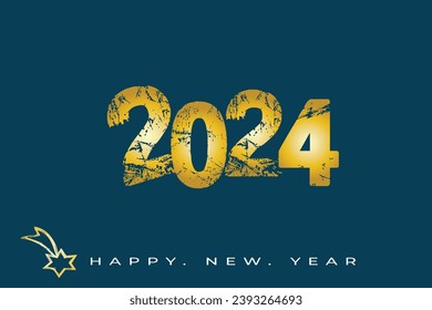 2024 Happy New Year Background Design. Greeting Card, Banner, Poster. Vector Illustration.