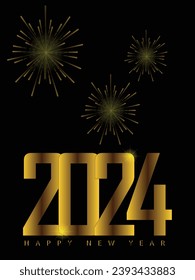 2024 Feliz Diseño de Antecedentes de Año Nuevo. Tarjeta de saludo, afiche, cartel