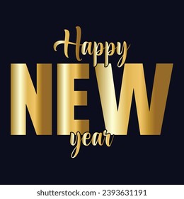 2024 happy new year background design greeting card banner poster vector illustration