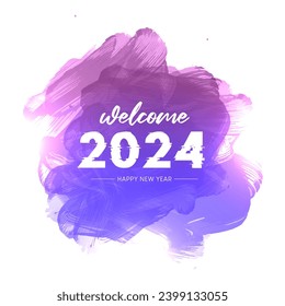 2024 Happy New Year Background Design. Banner, Poster, Greeting Card. Vector Illustration. Happy New Year 2024.