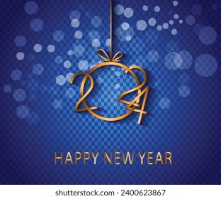 2024 Feliz Año Nuevo para sus invitaciones de temporada, afiches festivos, tarjetas de felicitación.