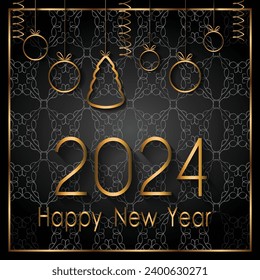 2024 Happy New Year background for your seasonal invitations, festive posters, greetings cards.