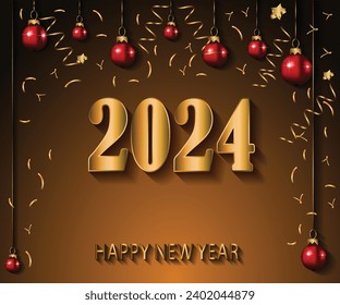 2024 Happy New Year background for your seasonal invitations, festive posters, greetings cards.