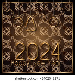 2024 Happy New Year background for your seasonal invitations, festive posters, greetings cards.