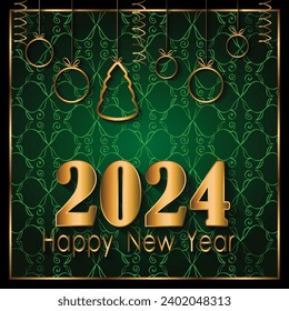 2024 Happy New Year background for your seasonal invitations, festive posters, greetings cards.