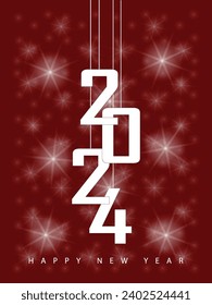 2024 Happy New Year Background Design. Greeting Card, Poster, Banner